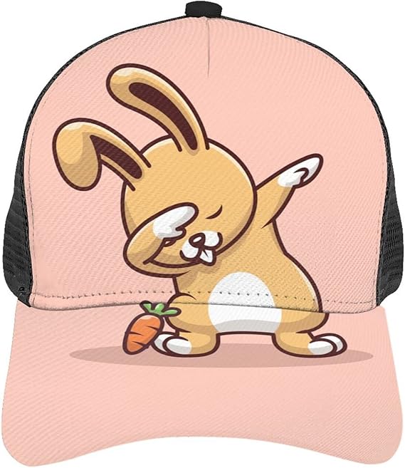 Amazon メッシュキャップ 野球帽 兎 人参 Dab うさぎ かっこいい 大きいサイズ おしゃれ メンズ ローキャップ 高校生 大学生 帽子 キャップ 黒 通気 軽量 速乾 紫外線対策 野球帽 水泳 ゴルフ アウトドア 運動 Wewjow キャップ 通販