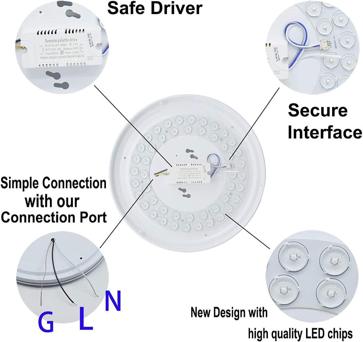 DLLT 24W Modern Dimmable Led Flush Mount Ceiling Light Fixture with Remote, 13 Inch Round Close to Ceiling Lights for Bedroom/Kitchen/Dining Room Lighting, Timing, 3000K-6000K 3 Light Color Changeable - - 