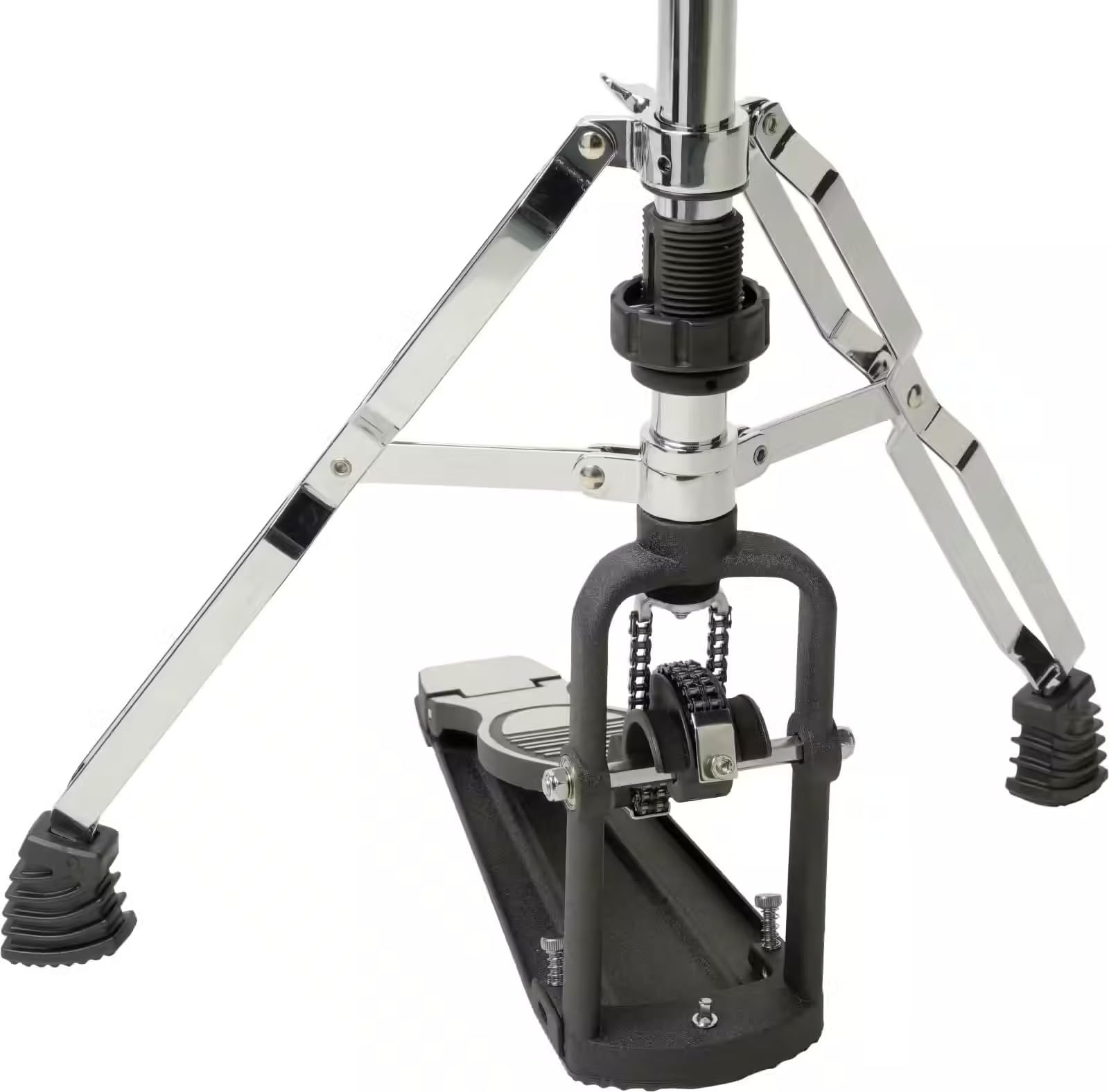 WOODBRASS NYX H-1500 Pédale Charleston Hi-Hat Double Embase Rotative – Support Hi-Hat Batterie Robuste Aluminium/Acier avec Memory Lock, Stable et Durable