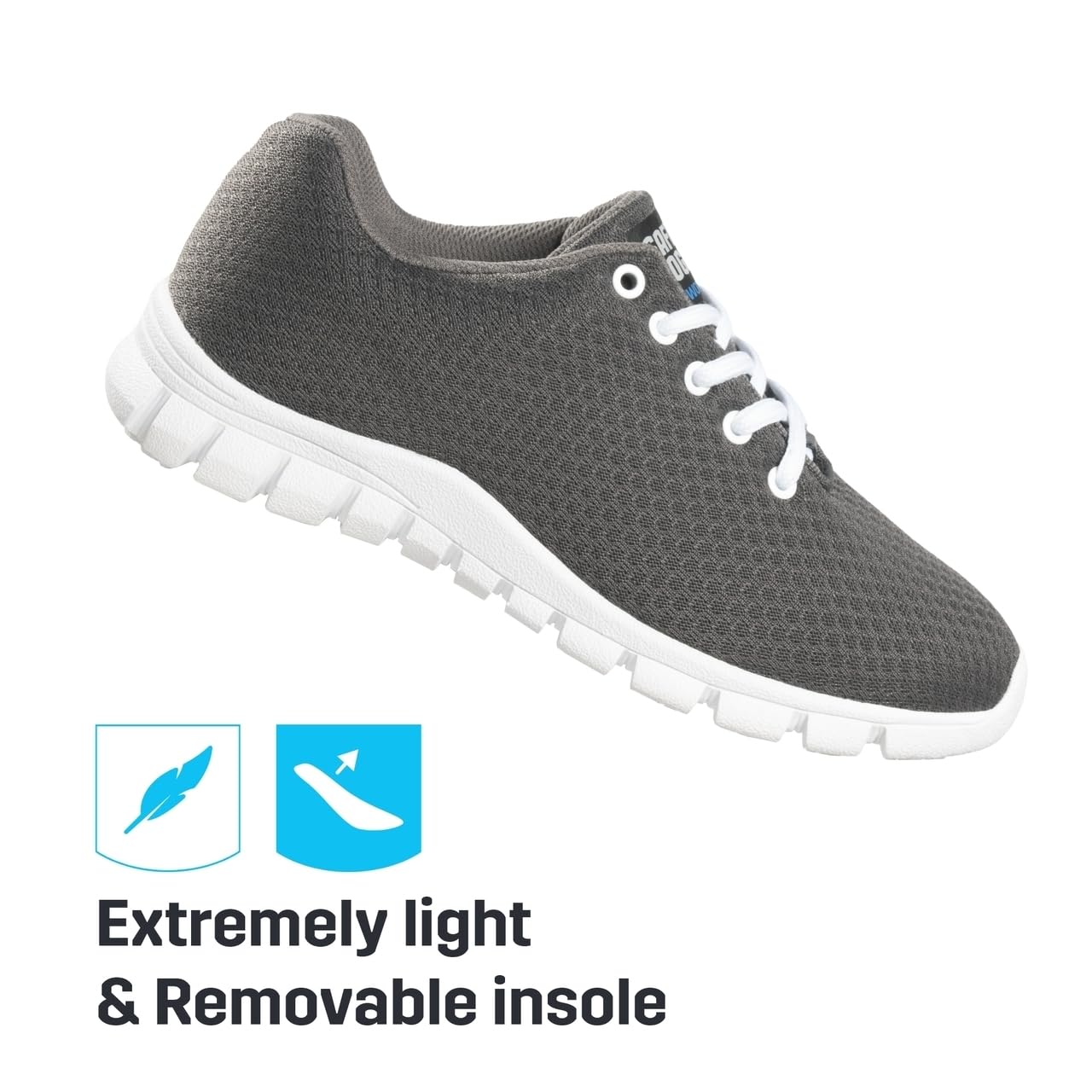SAFETY JOGGER Lekkie buty robocze, czarne, UE 35, antypoślizgowe buty ochronne dla mężczyzn i kobiet, idealne do pielęgnacji, szpitala, gastronomii i czyszczenia