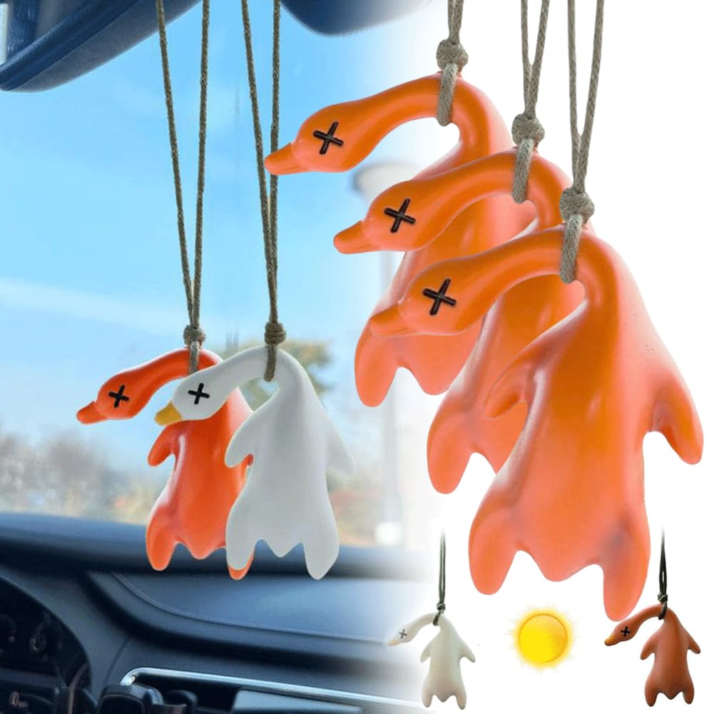 Ornement Suspendu De Voiture De Canard De Balançoire Décoration De Pendentif Mignon De Voiture De Canard De Balancoire Accessoires De Retroviseur De Canard Volant 92300102