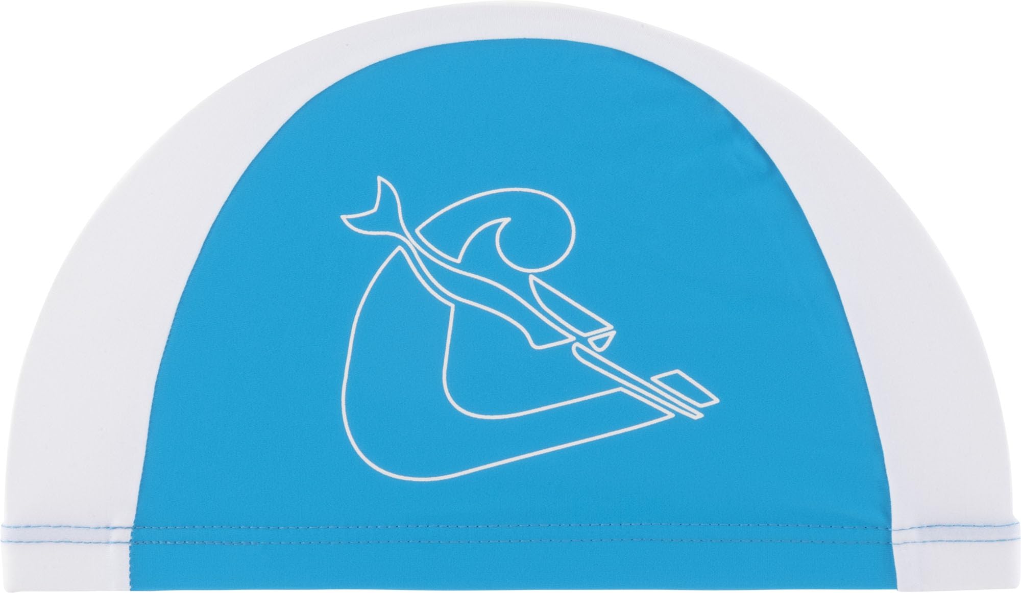 Cressi Tago Swim Cap Spandex Junior Azure/White, Spandex Swimming Cap for Children, Light Blue/White, One Size