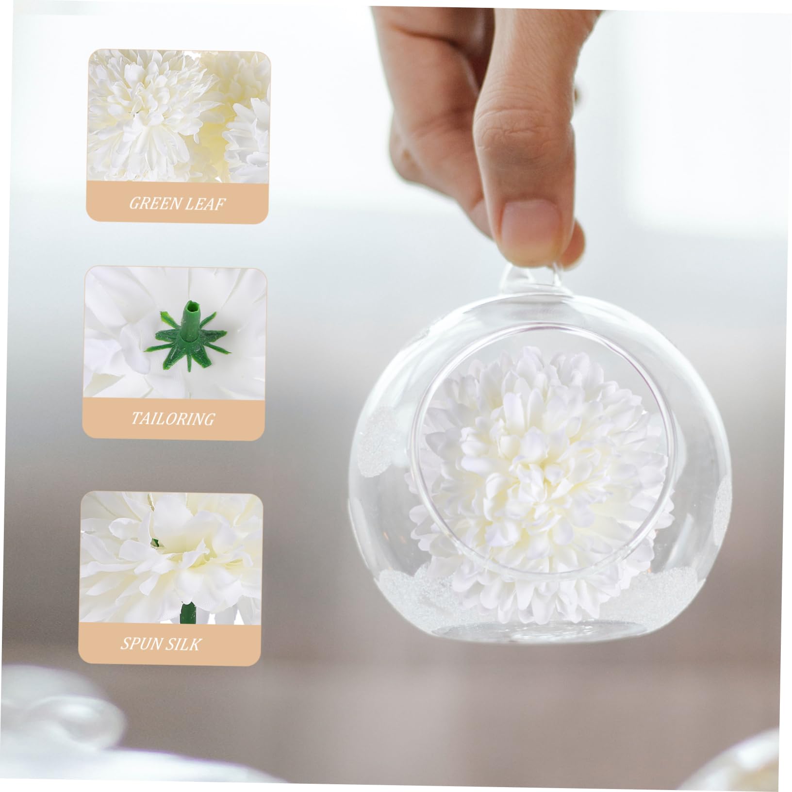 Cabilock 2 Sätze Simulation Melaleuca Heimdekoration Tischdekoration Für Die Hochzeit Nelkenblüte Aus Seide Künstlicher Chrysanthemen-nelkenstrauß Pfingstrosen Seidentuch 50 Stück * 2
