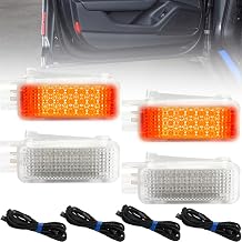 4/PCS LED Door Puddle Warning Light Kits for Au-di A3 S3 RS3 A4 S4 B9 A6 S6 C8 Sedan Allroad Sportback e-tron RS6 A7 S7 RS7 A8 S8 Q3 Q4 Q5 Q7 Q8 Side Doors Warn Signal Reflector Lamps