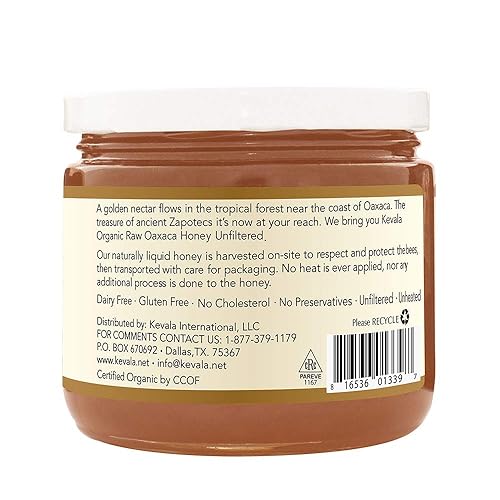 Miniatura 3 de Kevala Miel orgánica cruda de oaxaca, 14 onzas (paquete de 2)