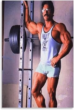 Bodybuilder Mike Mentzer Gym Decor Poster Canvas Wall Art Motivatie Painting 83 Canvas Painting Posters And Prints Wall Art Pictures for Living Room Bedroom Decor 08x12inch20x30cm Unframe-style
