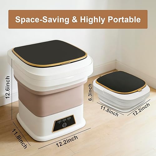 Miniatura 8 de X20 - Lavadora portátil mejorada con función de secadora, lavadora plegable semiautomática de 16 litros con cesta de drenaje, compatible en todo el