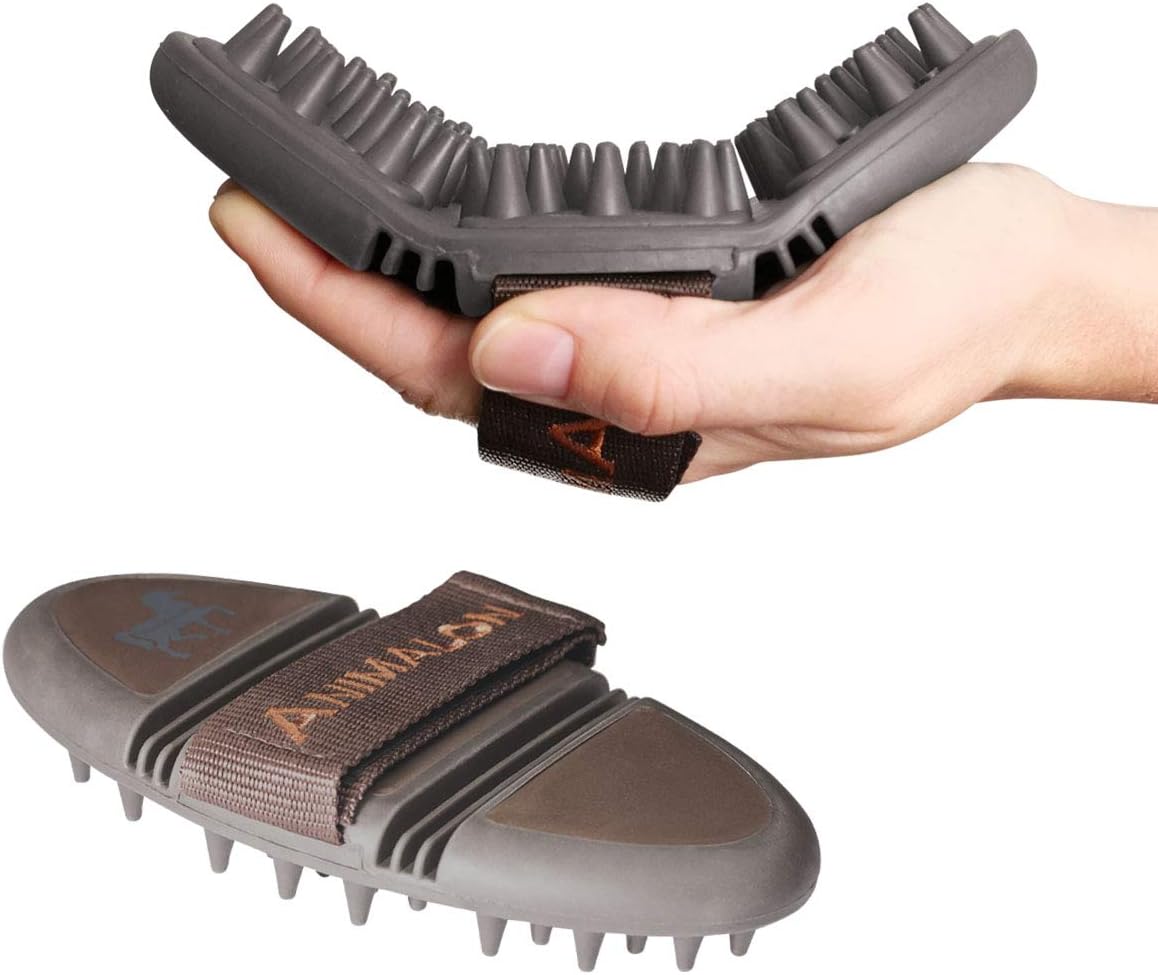 Animalon CareFlex Massage Curry Comb | Flexible & Ergonomic rubber horse comb for every grooming box | Horse grooming kit | Horse Cleaning Accessories | Horse Riding Equipment | Horse Care and Comfort