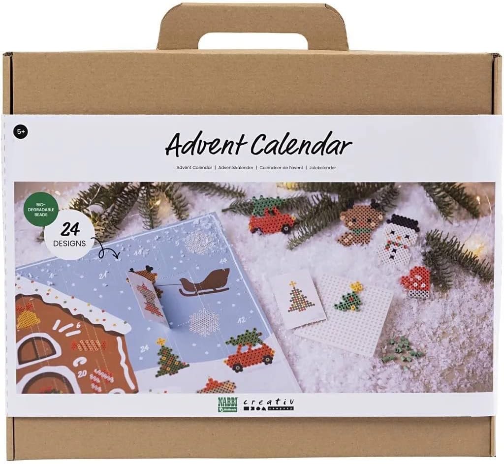 Nabbi® Organic Ironing Beads, 100% Compostable, Advent Calendar, 24 Designs, 1 Piece Creotime