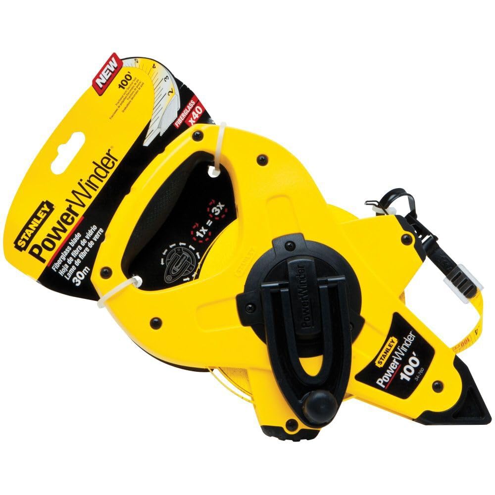 Stanley 34-760 100 PowerWinder - Cinta larga de fibra de vidrio