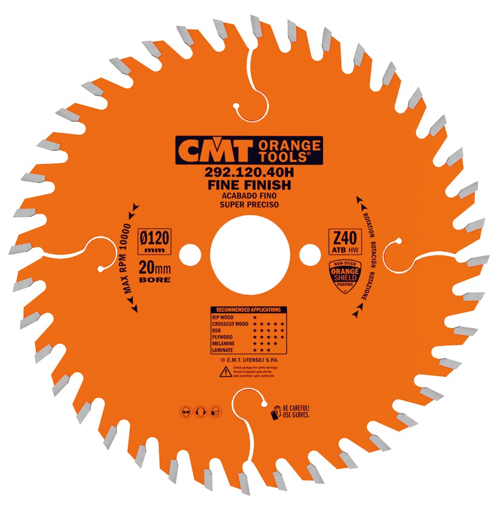 CMT Orange Tools 292,120,40H de scie circulaire pour Coupe precision 1,8 x 120 z atb 40 x 20