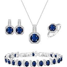 LMXXVJ Jewelry Set for Women,Necklace Earrings Adjustable Ring Bracelet Set Birthday Mothers Day Thanksgiving Gift for Women