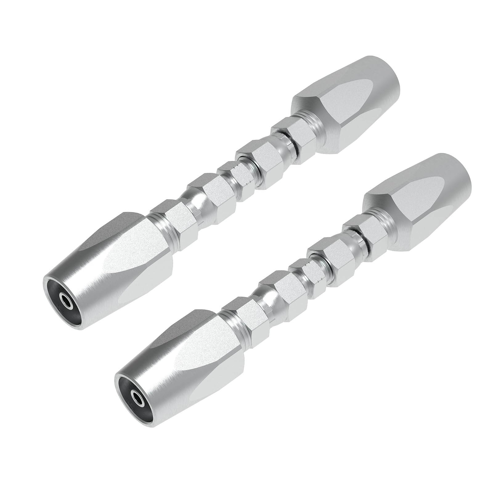 2PCS Reusable Hydraulic Hose Field Repair Kit 1/4 '' for Hydraulic Hose Crimper Fittings Size #04