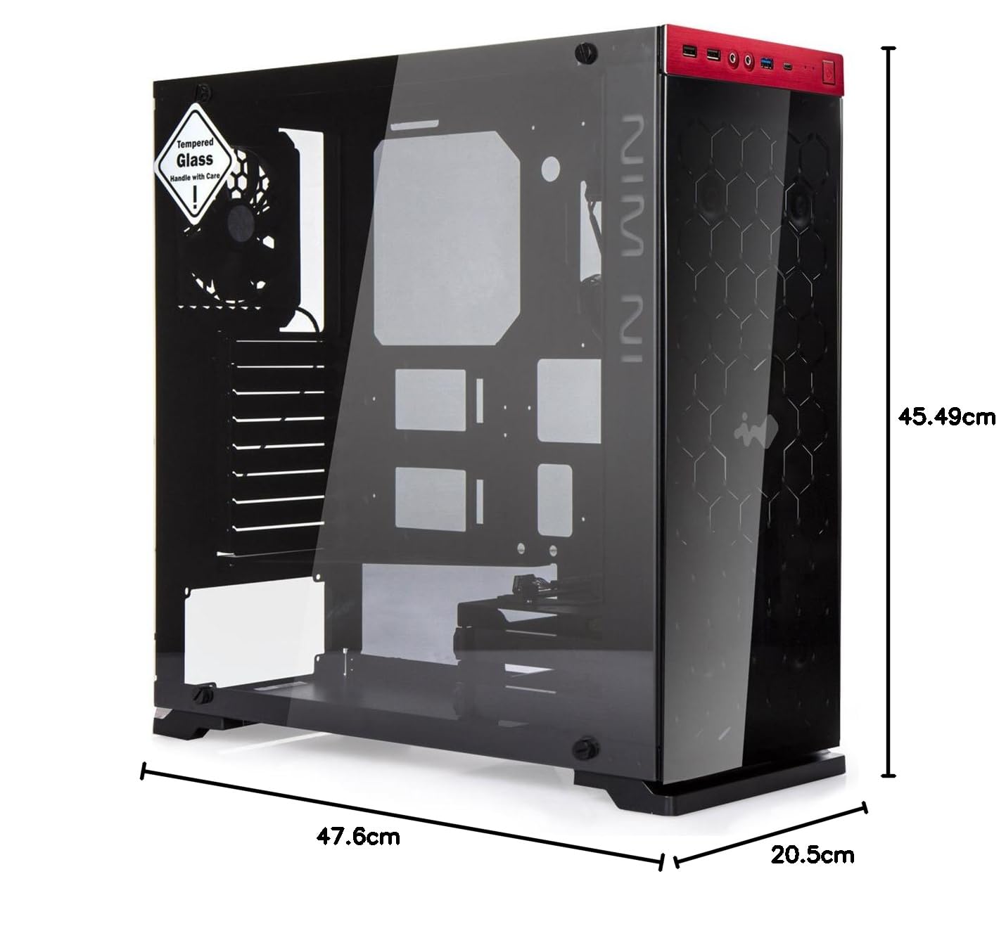 In Win 805 USB 3.1 Roja - Caja/Torre