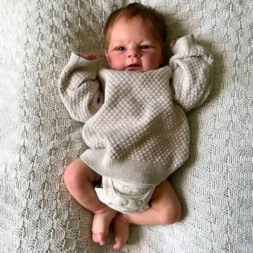 Anano Muñecas Bebe Reborn Silicona Cuerpo Complet-45CM Bebe Reborn Niño