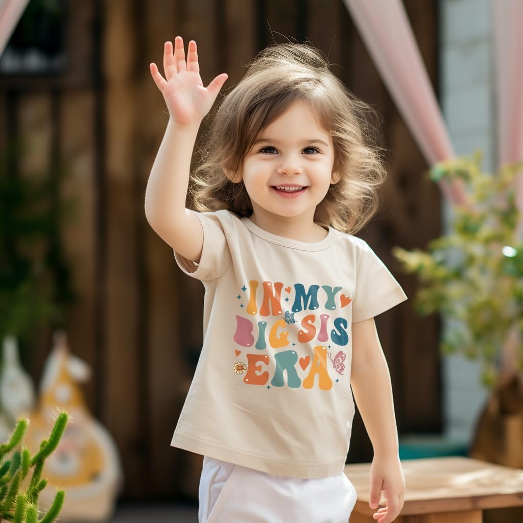 Big Sister Shirt for Toddler Baby Girl Outfits Big Sis Announcement T-Shirt Gifts - Image 2