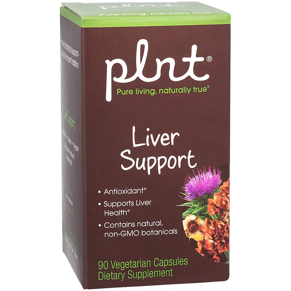 plnt Liver Support - Contains Natural, Non-GMO Botanicals - Antioxidant that Supports Liver Health Gluten & Dairy Free (90 Veggie Capsules)