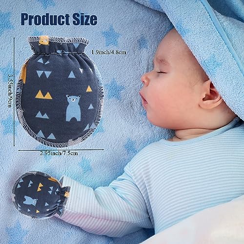 12 Pair Newborn Baby Mittens Infant Baby Gloves for Baby Girls Boys Baby Mittens 0-6 Months No-Scratch Soft Gloves2
