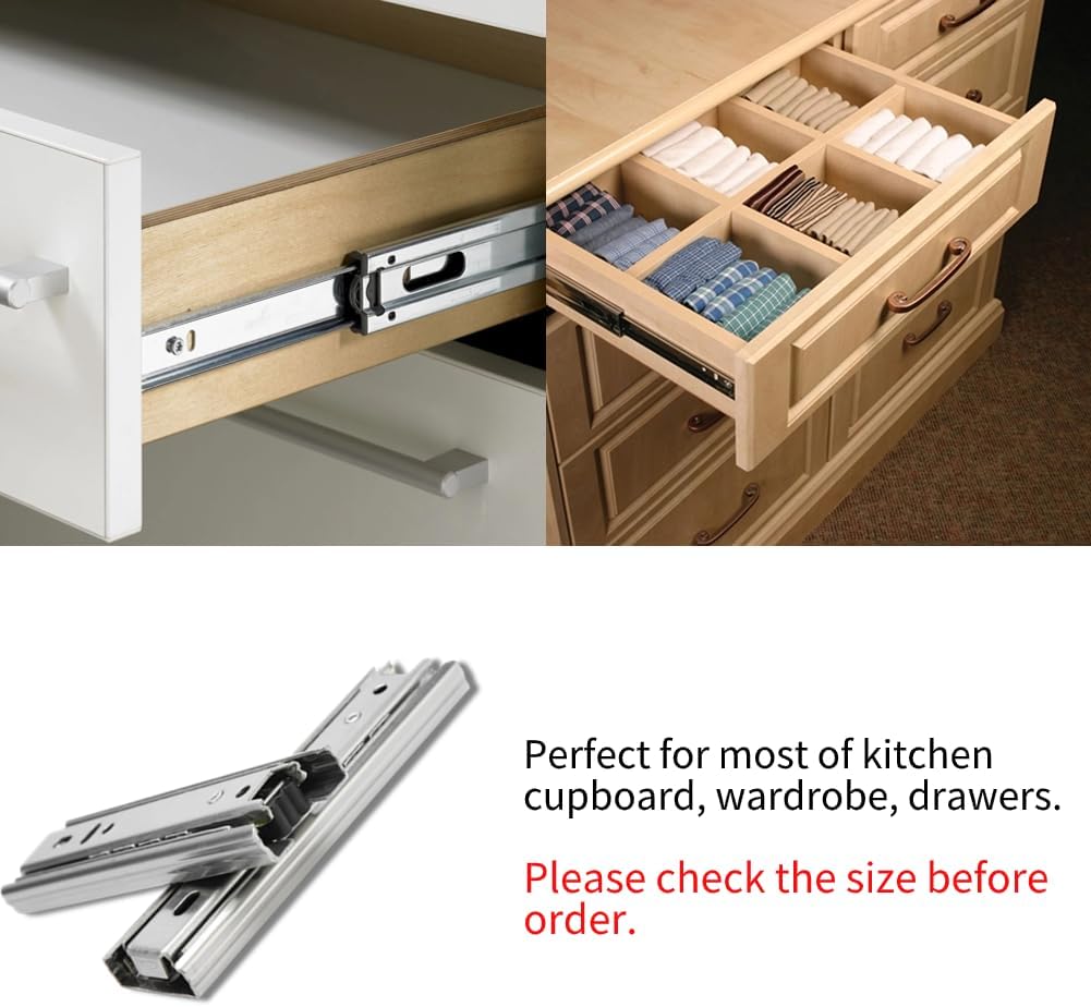 Haofy 2PCS 5inch Drawer Slides, Soft Close Ball Bearing Drawer Runners, Full Extension Side Mount Sliding Furniture Guide Undermount Drawer Mini Drawer Rails Kitchen Table Cabinet