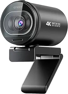 EMEET 4K Webcam with Microphone, S600 Ultra HD 60FPS Webcam for Streaming w/Auto Focus, Built-in Privacy Cover, 88° FOV USB Webcam, Ideal for Gaming/Online Teaching/Video Calling/Zoom/Skype/Teams