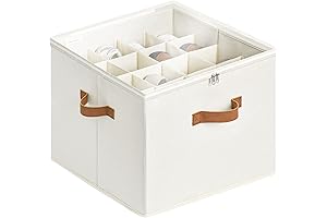 Adjustable Fabric Shoe Organizer with Clear Cover