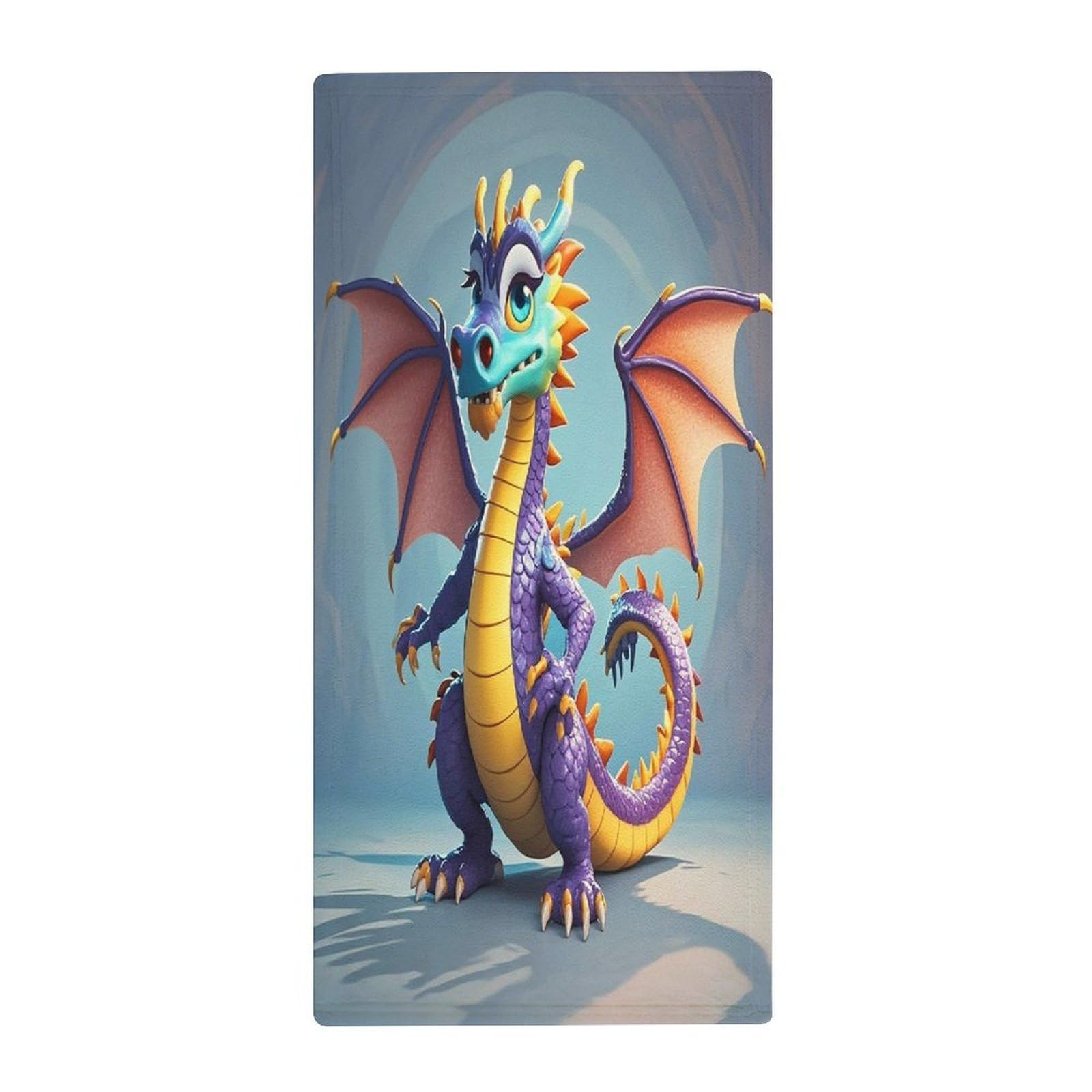 FekiLoot Cartoon Dragon Bath Towel Super Soft Highly Absorbent Bath Towel Fashion Quick Drying Bathroom Towel Soft Large Fingertip Towels for Bathroom Gym Travel Camp Pool