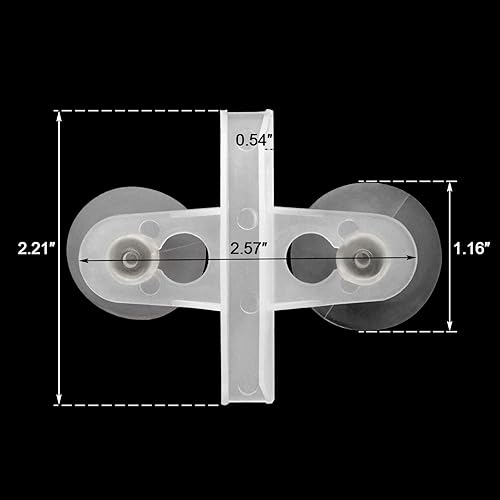 Miniatura 2 de OIIKI Divisor de tanque de peces de acuario con ventosa, soporte de ventosa de gel de sílice, para peceras, cubierta de vidrio, separación, soporte