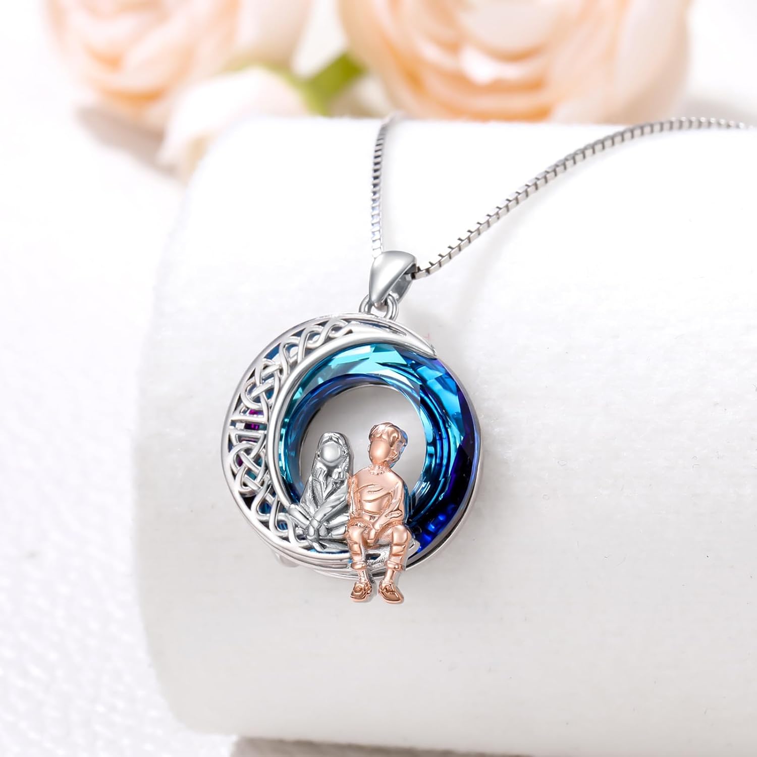 JUSTKIDSTOY Sisters Birthday Gifts from Sister Sterling Silver Sisters Crystal Pendant Jewelry for Women Friends - Image 3