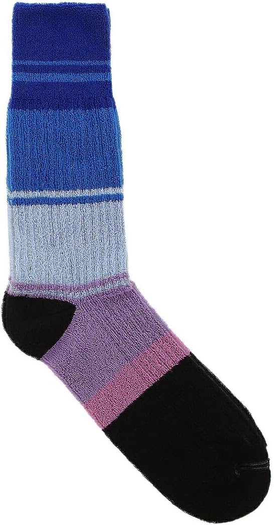 今も人気！[マルニ] 靴下 テリークロスコットン ミッドカーフソックス ブルー ブラック メンズ KZC0109Q0U FC144 RGB56 トレッキングシューズ