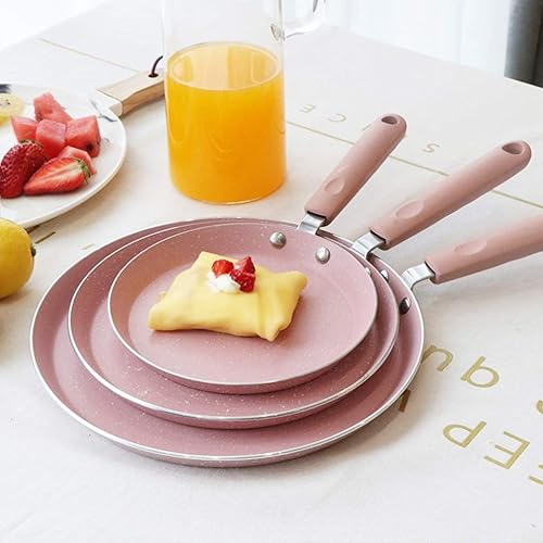 Miniatura 4 de Hemoton Olla para pizza, sartén de metal antiadherente de 10 pulgadas, sartén para huevos, práctica utensilios de cocina Kicthen para el hogar,