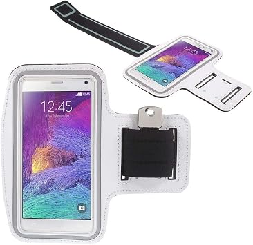 DFV mobile - Neoprene Arm Cover Armband Sport Running Bike Walking Cycling Gym for OnePlus 6T - White