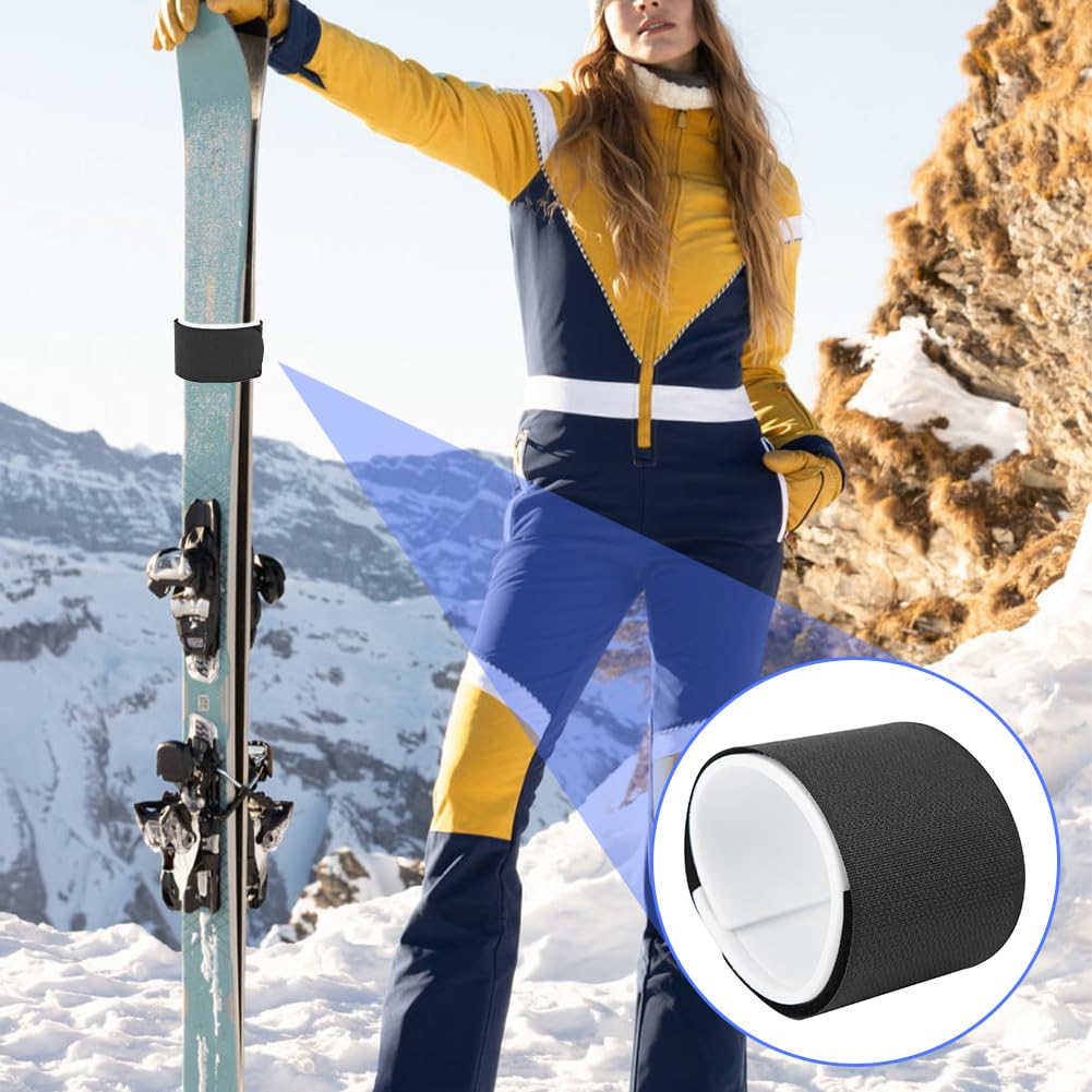 Cinghie Portasci Regolabili - Set 6 Pezzi Per Trasporto Sci E Snowboard - Foto 6