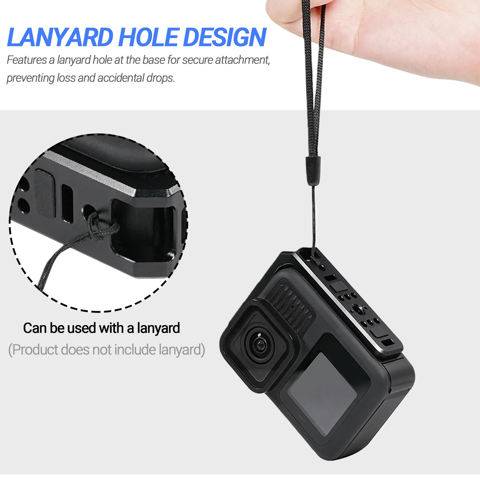 Soporte vertical de aluminio de 90 grados para GoPro Hero 13 12 11 negro, adaptador vertical-horizontal compatible con soporte magnético GoPro