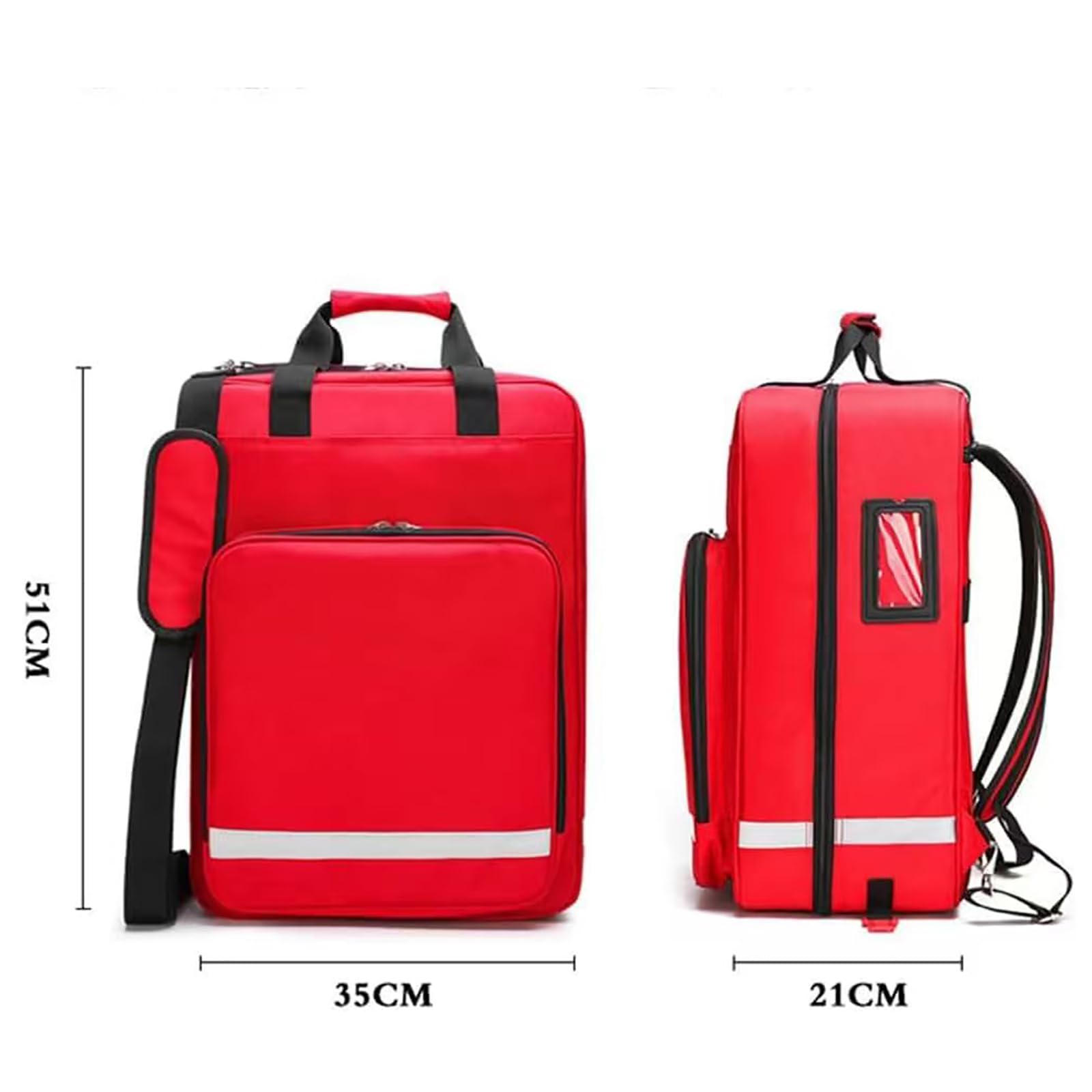 Bolsa Médica Con Ruedas, Bolsa De Primeros Auxilios Portátil, Con Carrito Desmontable Y Banda Reflectante Nocturna, Para Técnicos De Emergencias Médicas, Servicios Médicos De Emergencia Y Paramédicos