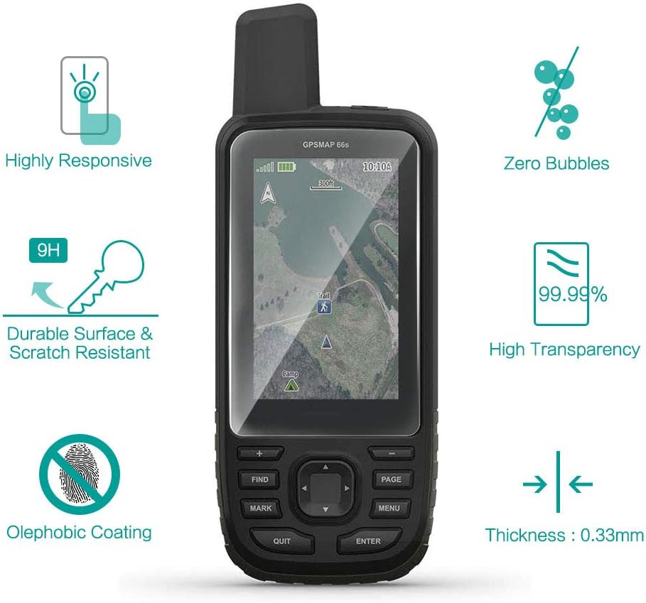 tusita tempered glass screen protector compatible with garmin gpsmap 66i 66s 66st 66sr 67 67i