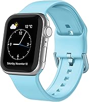 Vista 1 de Correa deportiva para Apple Watch, 49, 46, 45, 44, 42, 41, 40 y 38 mm, correa de silicona suave, cierre clásico, reemplazo para iWatch Series 11
