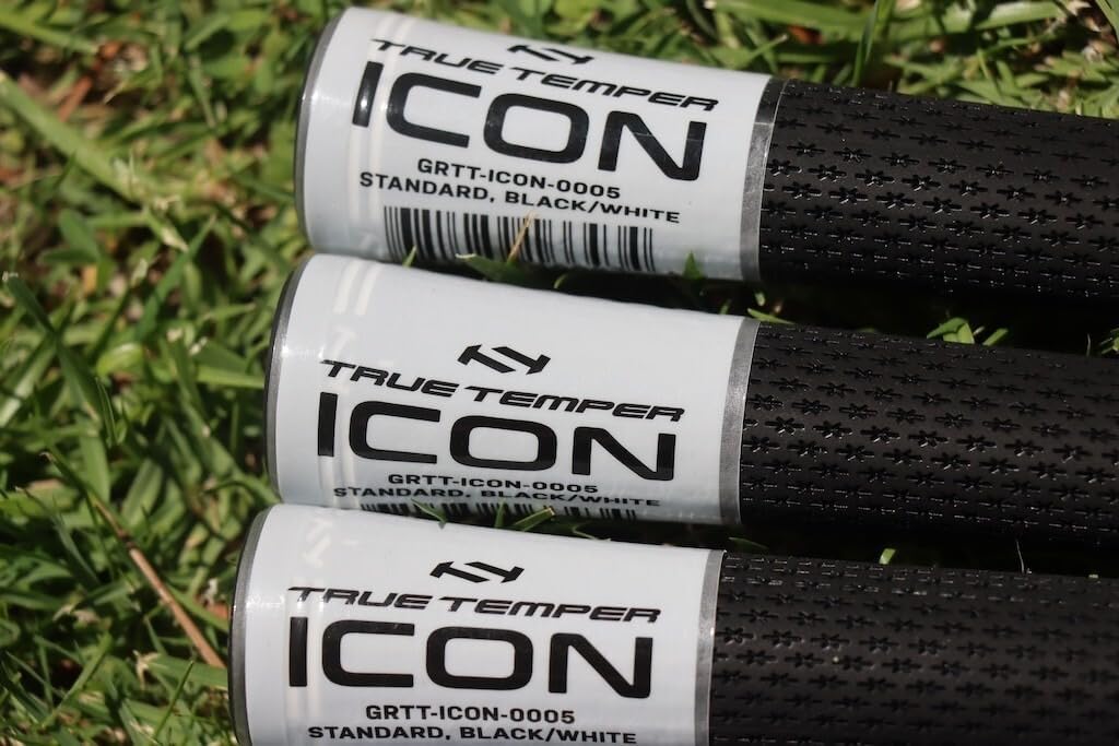 True Temper Icon Golf Club Grips Black/White Standard Core .580 Round Set of 13