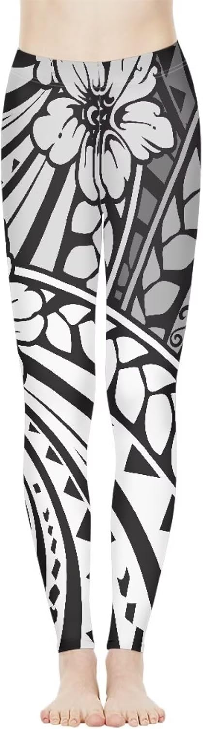 ZOUTAIRONG Women's Pattern Yoga Pants Buttery Soft High Waisted Bootcut Pant Full-Length Workout Gym Leggings