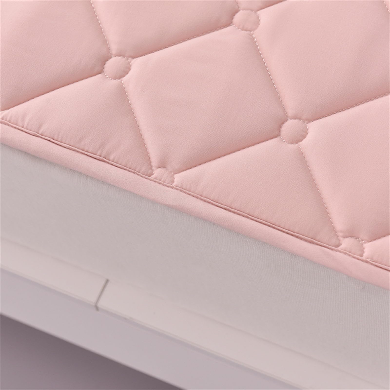 Odot Coprimaterasso Protettivo Tinta Unita, Coprimaterassi Singolo Matrimoniale con 4 Angoli Elasticizzati, Proteggi Materasso Trapuntato, Adatto per Materasso (200x220cm,Rosa D)