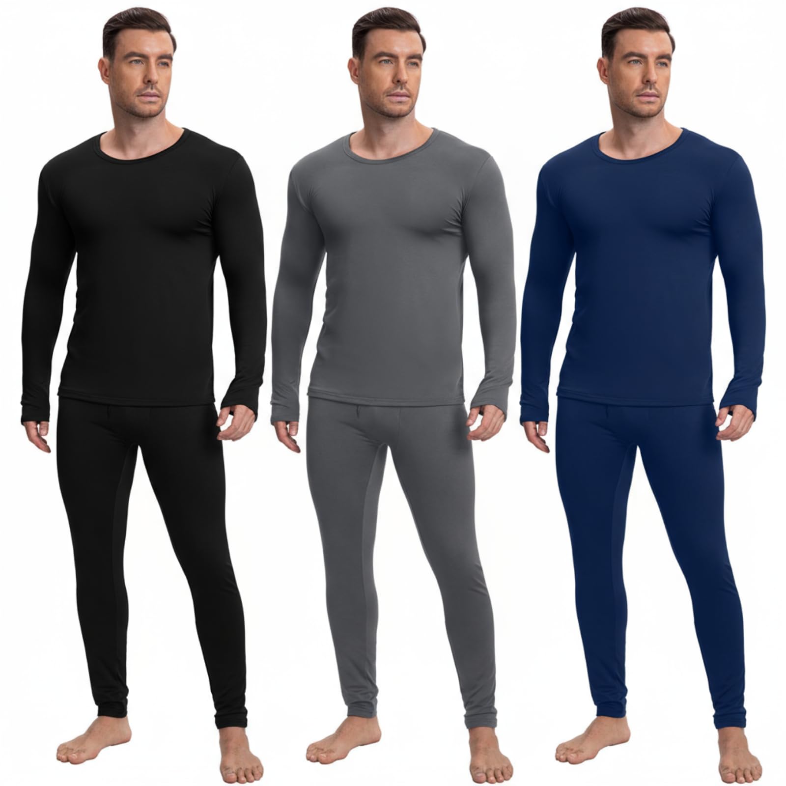 Patelai 3 Sets Men's Thermal Underwear
