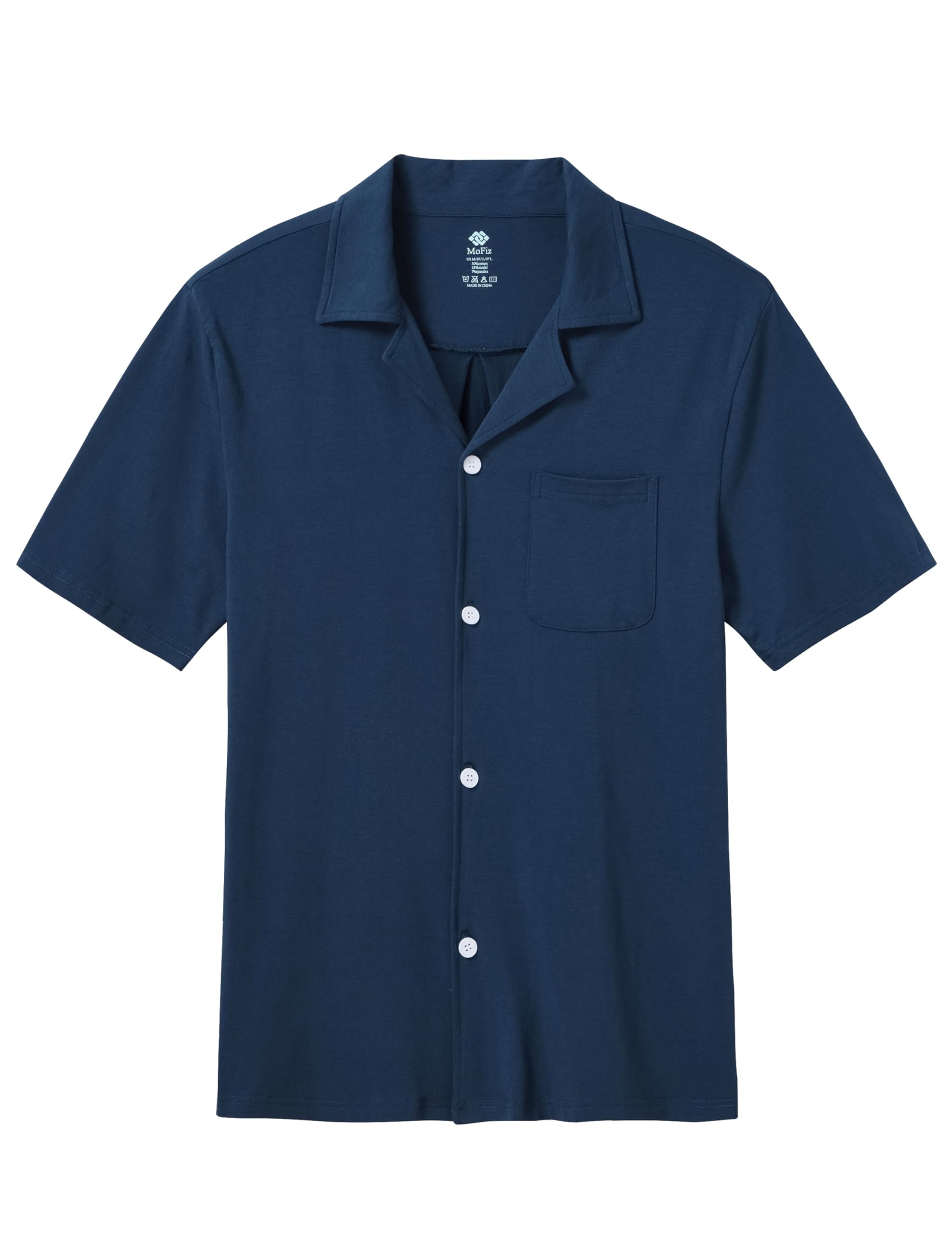 Pijama para hombre de algodón modal con botones y bolsillo ropa de dormir cómoda 8