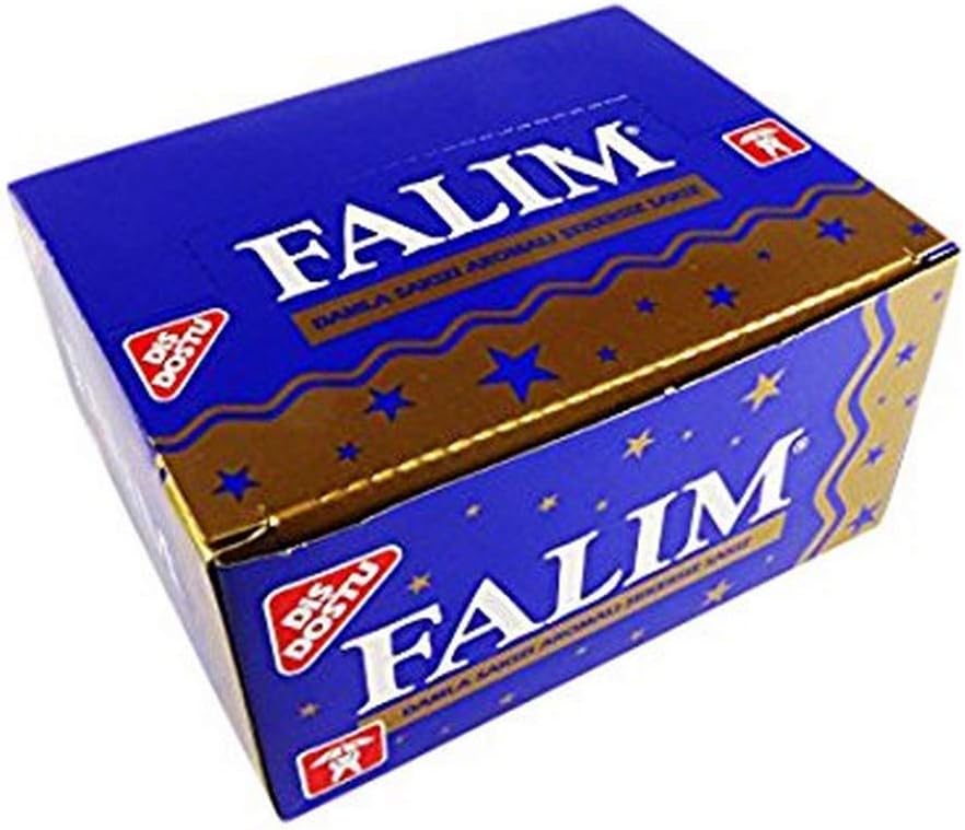 Falim 100 Pieces Mastic Flavoured Sugar Free Chewing Gum-Damla Sakizli- Jawline Chewing Gum