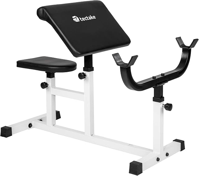 TecTake Biceps curl weight bench | armrest and seating area adjustable | 100 x 65 x 96 cm