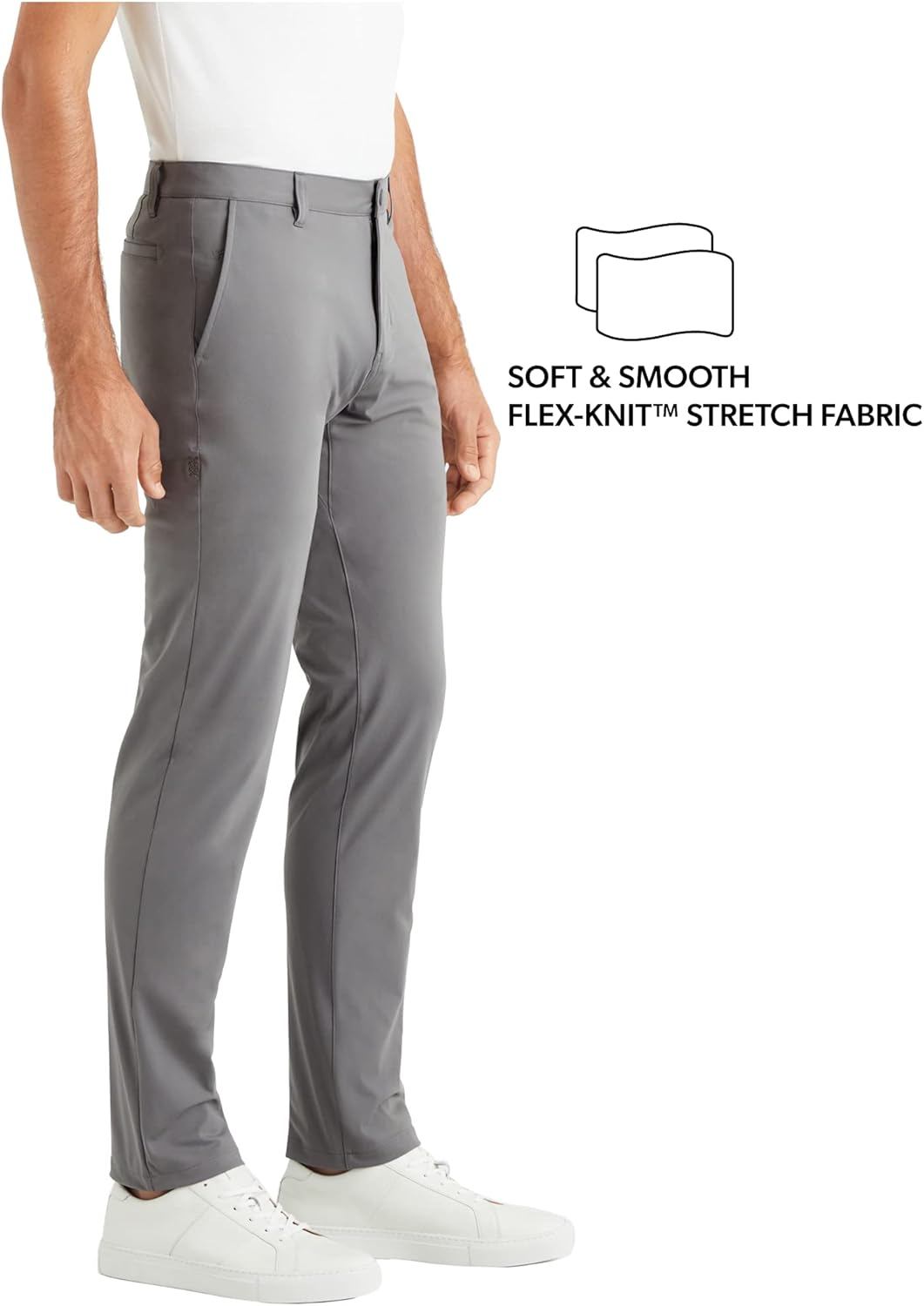 Rhone Commuter Men's Pants, Classic-Fit Mens Dress Pants, All-Day Comfort, Stretch Fabric, Work Pants for Men, Relaxed-Straight Leg Mens Casual Pants, Wrinkle Resistant Smoked Pearl W35-33L - Image 3