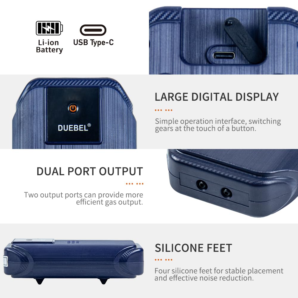 DUEBEL Kit generatore di schiuma per cucina molecolare, ricaricabile, portatile, efficiente, kit per la produzione di schiuma per alimenti, strumento creativo da chef per cucine progressive, blu navy