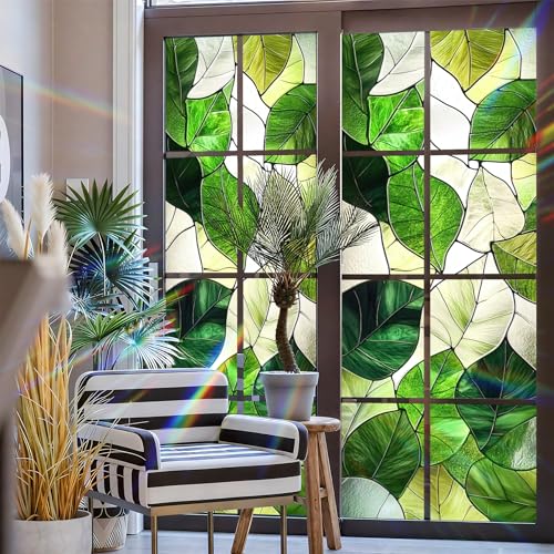 Película para ventana efecto vitral 17.5 x 39.3 pulgadas miniatura 3