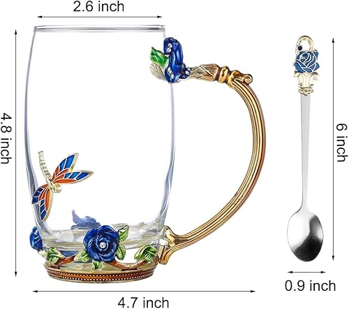 Miniatura 2 de Regalo para mamá, taza de café de vidrio para el día de la madre, taza de té esmaltada, taza de leche, taza de agua para mamá, los mejores regalos