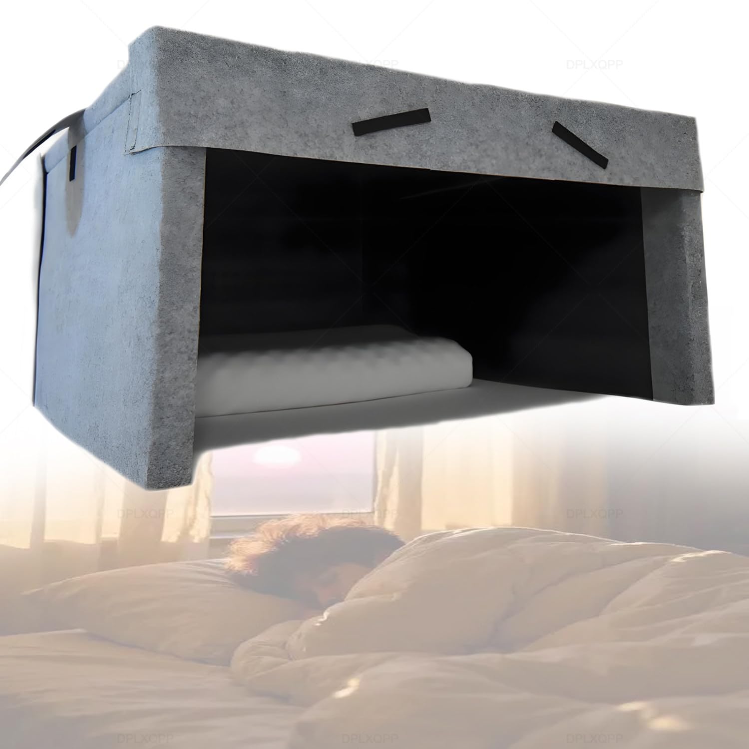 Capsula per dormire insonorizzata, spessore 40 mm, design ad apertura rapida, baldacchino pieghevole con cancellazione del rumore, copertura anti-russamento per uso domestico e dormitorio