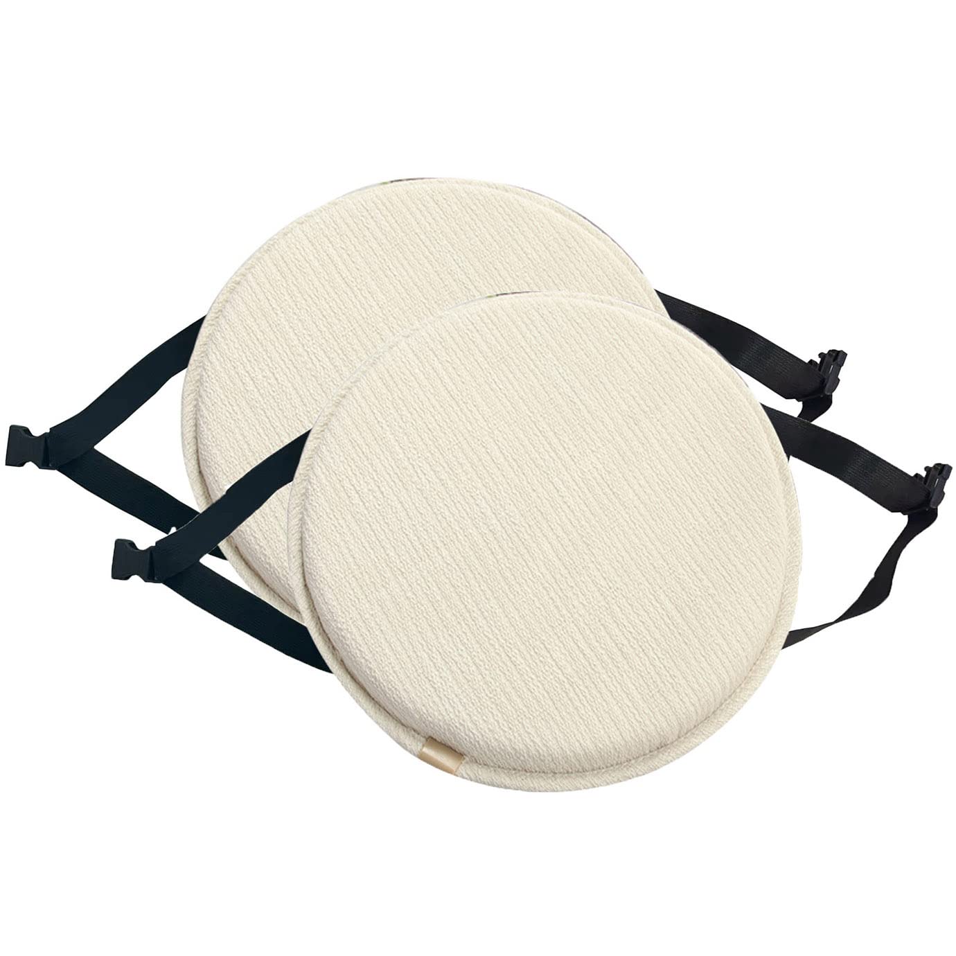 EN AyuL Cojín redondo para silla, cojín de asiento con hebilla antideslizante, cojín suave para taburete/jardín/interior/exterior/hogar (2 unidades, 40 x 40 cm, B)