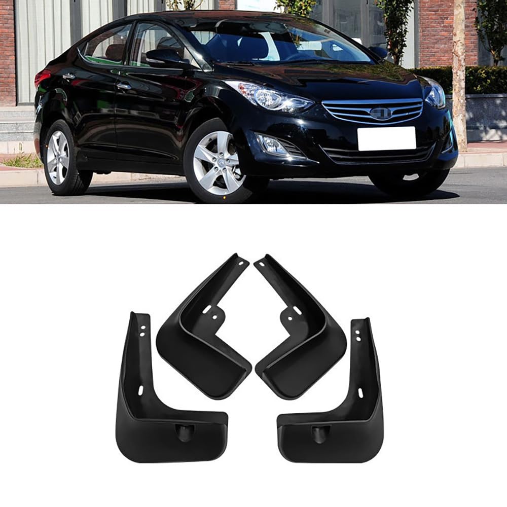 Car Mud Flaps Kit for Hyundai Elantra 2011-2015 Splash Guards Front Rear Tire Mudflaps Wheel Well Guards Car Protector Accessories